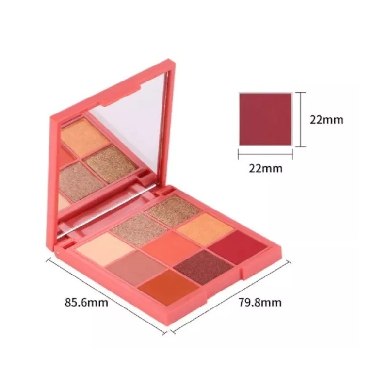 Bonita Cosméticos Paleta De 9 Sombras De Ojos Mate, Shimmer