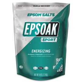 Epsoak Sport Epsom Salt for Athletes - 5 lbs. Energizing Therapeutic soak with Eucalyptus and Peppermint Essential Oils