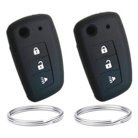 La funda protectora de silicona sin llave de coche es compatible con la llave remota de Nissan CV4507 (negro)