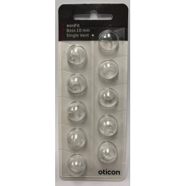 Oticon 1 Pack Oticon miniFit 10mm Bass Single Vent Domes For Hearing Aids. 10 Total.