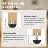 ZDRU 16 Pcs M8 x 1.25 Adjustable Furniture Leveling Feet
