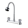 Kitchen Sink Faucet with Pull Down Sprayer Cold and Hot