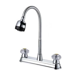 Kitchen Sink Faucet with Pull Down Sprayer Cold and Hot Water Brushed Stainless Steel Faucet Water Tap