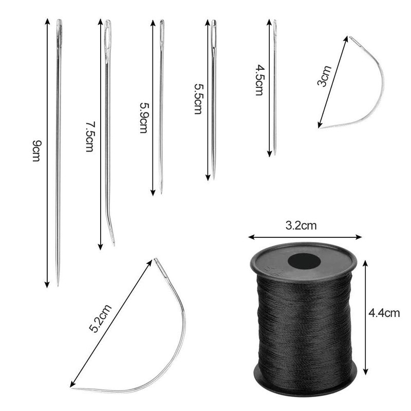 Yontree 17 Upholstery Needle and Thread Kit, Heavy Duty Nylon