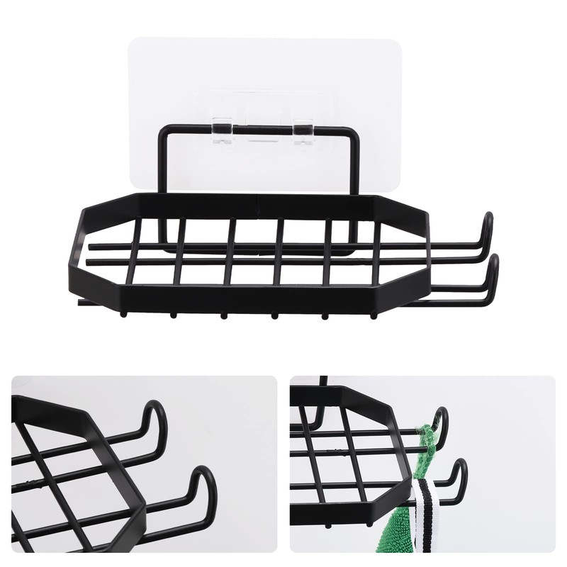 2Pcs Soap Holder for Shower Wall with 2 Hooks Removable