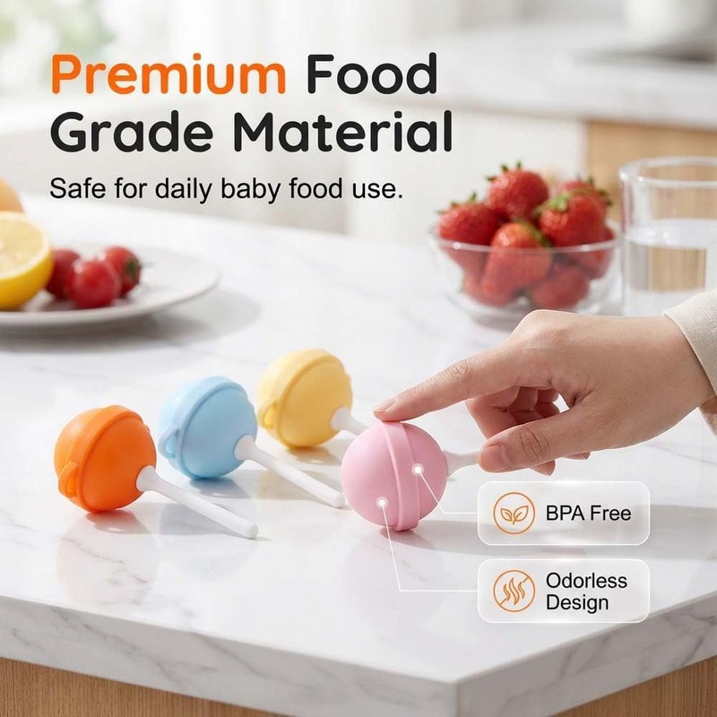 Silicone Lollipop Ice Pop Mold, Colorful DIY Ice Cream Maker