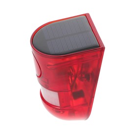 ULTECHNOVO 1pc Solar Motion Sensor Anti-Theft Flashing Alarm Outdoor Warning Light for Farm Use Easy Installation Low Energy Consumption Lightweight Design