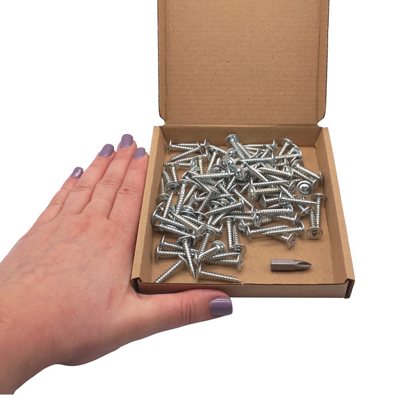 (Pack of 100 pcs) Zinc Plated Steel 4.2 x 25