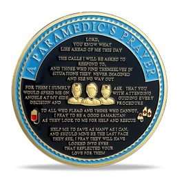 Paramedic's Prayer Coin EMT Challenge Coin