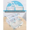 Facikono Craft Art Box Tackle Box Organizers, 3 Layer White