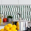 YOFUN 6-Sheet Kitchen Peel and Stick Backsplash, Self Adhesive Green