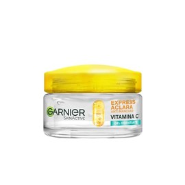 Garnier Express Aclara Gel crema hidratante con Vitamina C anti-brillo, 50ml. Hidrata, ilumina y unifica el tono de la piel                           