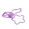 100pcs Binder Clips Cute Flower Shape Metal Hollowed Long Tail