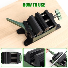 VAKPAT Golf Club Regripping Pro Kit Aluminum Vise Clamp Quick Release Golf Shaft Vice Clamp Home Vise Clamp Golf Grip Removal Tool
