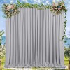 Grey Polyester Backdrop Curtains 20 ft x 10 ft Photography