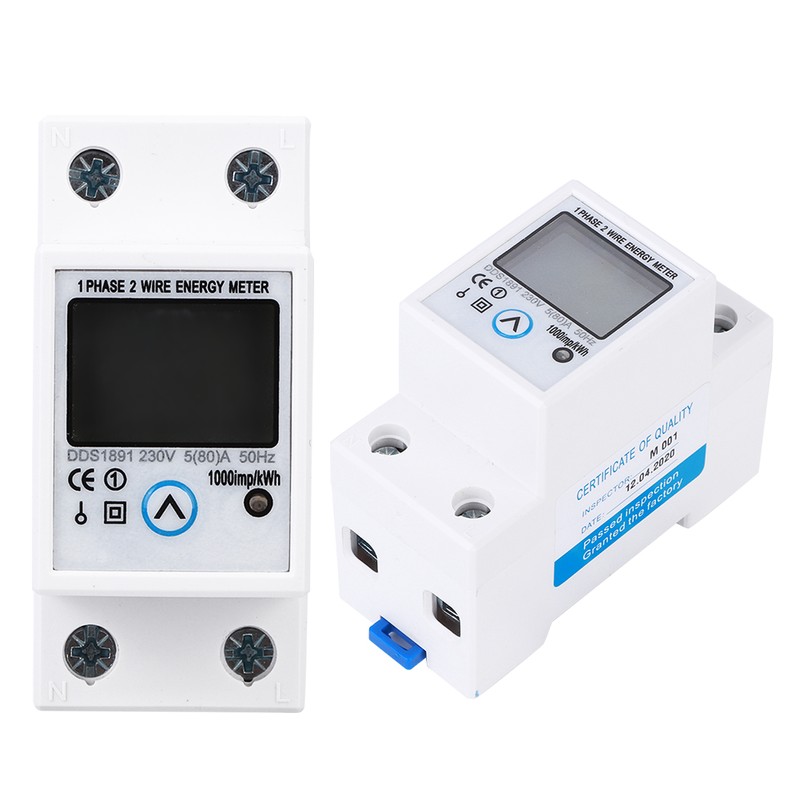 Single Phase Meter Accuracy Large Screen Multifunction Middle Button Reset