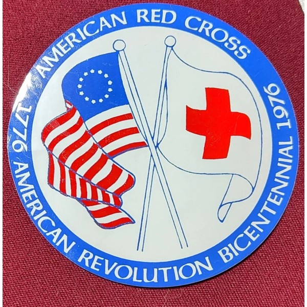 American Red Cross 1976 Bicentennial Sticker 3"
