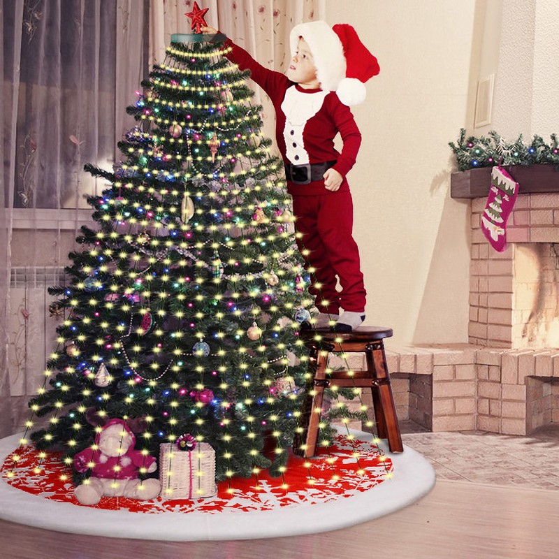 Christmas Tree Decorative Lights String Garden Layout Waterfall Lights Party