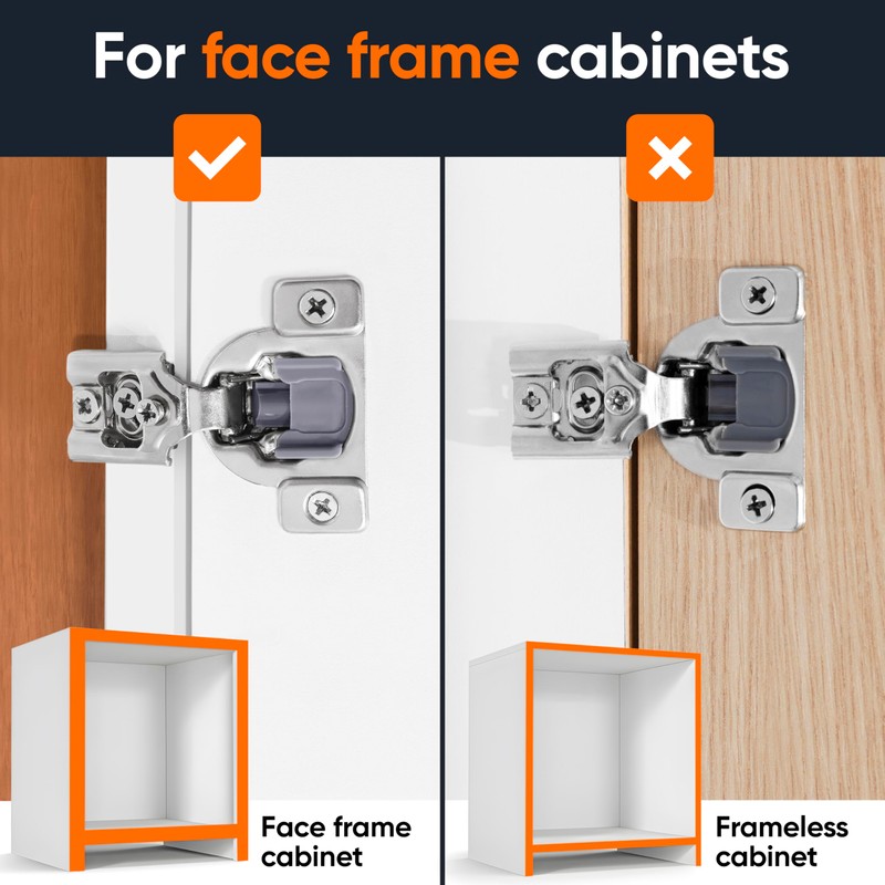 DecoBasics Kitchen Cabinet Hinges - 3/4 Inch (Pack of 10)