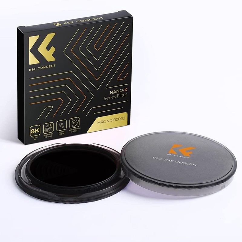 K&F Concept 55mm ND100000 Filter, 16.6 Stop Fixed ND Optical
