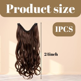 24in Hairline Band with Real Hair, Hair Extension for Hairstyles, Receding Hairline Band for Seamless Blending, Easy to Use