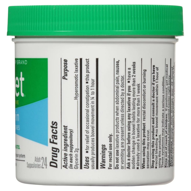 Fleet Glycerin Suppositories Adult 24 Each