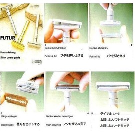 MERKUR FUTUR 700S Double Edge Shaving Holder with Angle Adjustment, Satin (10 + 1 Replacement Blade)
