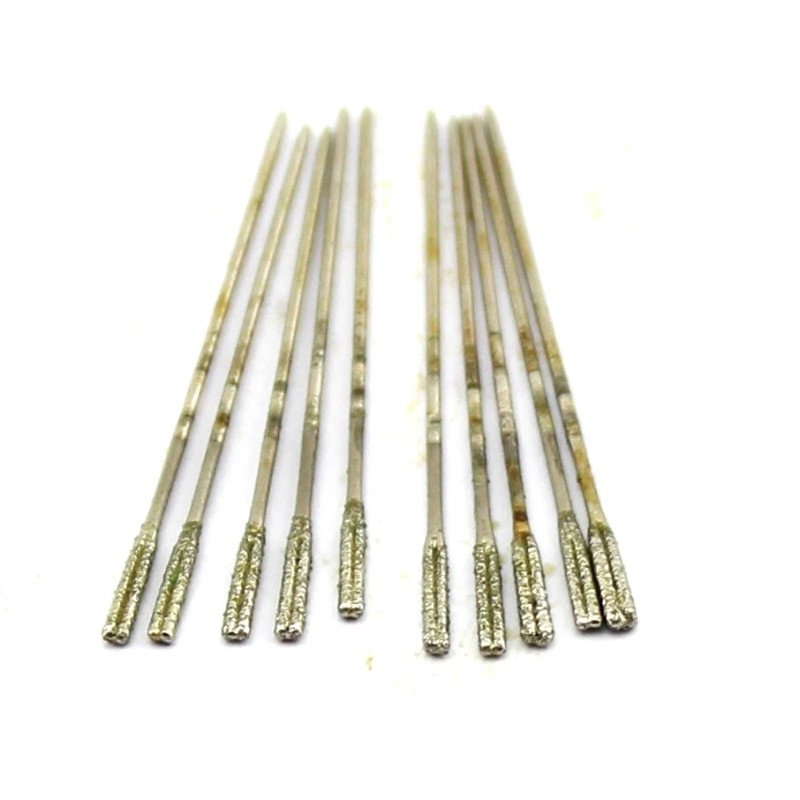20Pcs 1 mm Diamond Lapidary Drill Bits Solid Hole Saws