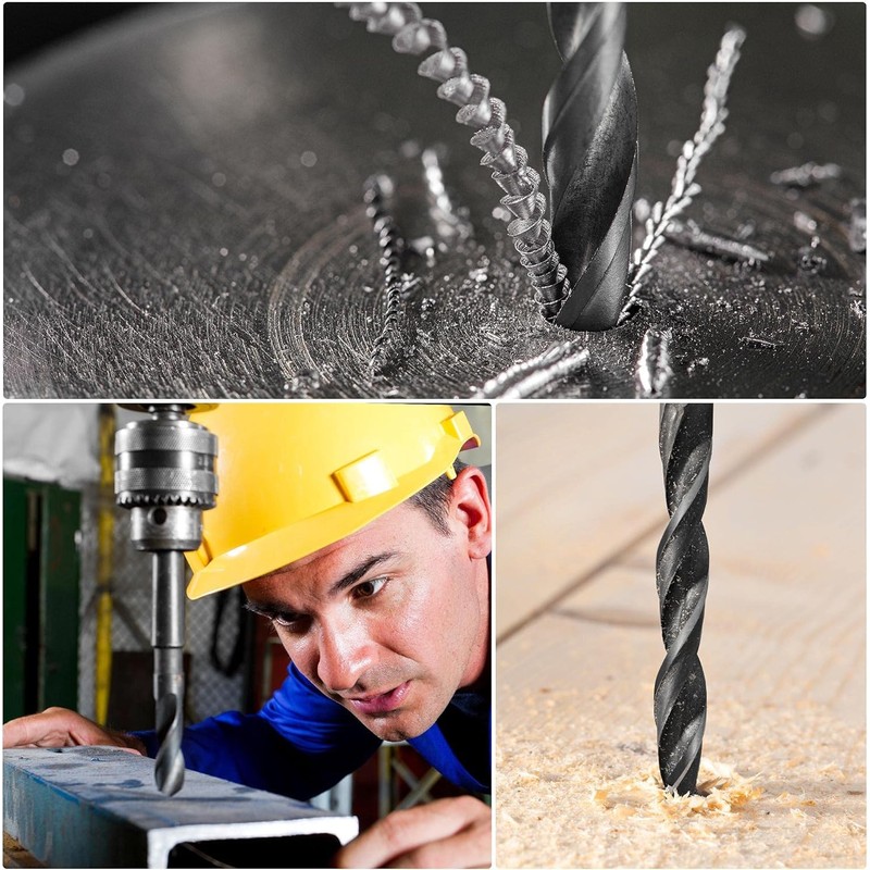 Telituny 1/2 Inch HSS Twist Drill, Drill Diameter Reduced Shank