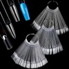 Fcozpjk Nail Color Swatch Sticks with Ring, 150pcs Ballerina Square