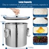 YinCukiEle 3.17Gal/12L Stainless Steel Airtight Canister, Airtight Food Storage Container