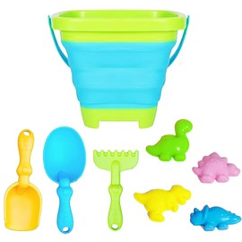 MTDASB Dinosaur Beach Toys,Beach Buckets & Beach Toys for Kids,Sand Toys for Kids and Toddlers With Shovel Tool Kits for Toddlers Boys Girls