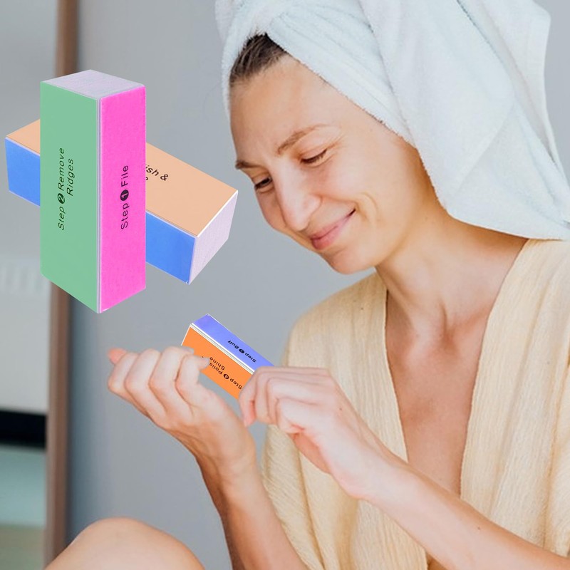 SKYPIA 2 Packs 4 Way Nail Buffer Block Nail Files