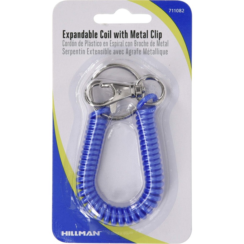 Hillman Expandable Coil with Metal Clip, 5 Pack