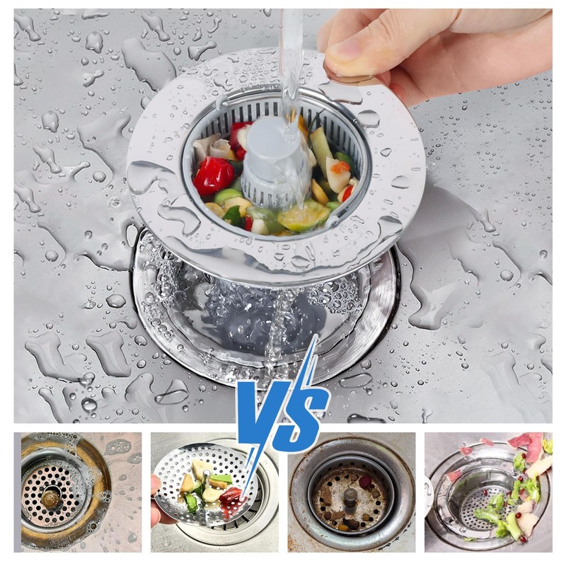 Minicoco Kitchen Sink Plug 3 in 1 Kitchen Sink Strainer
