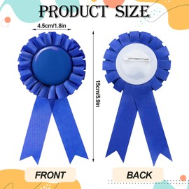 10 PCS Blank Award Ribbons, 1st Place Ribbon Winner Victory Participation Ribbon, Rosette Award Ribbons Prize Ribbons for Sport Event, School, Contest (Colorful)