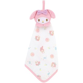 Skater BMT1 Hand Towel with Mascot, 11.8 x 11.8 inches (30 x 30 cm), Quick Drying, Loop Included, Sanrio My Melody