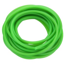 PATIKIL 26 Ft(8M) Fluorescent Green Latex Rubber Tubing, 3/16"(4mm) ID x 1/4"(7mm) OD, 1 x Rubber Tubing