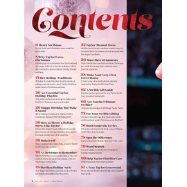 Taylor Swift Christmas - Make A Swiftie Advent Calendar, Taylor's Festive Party Secrets, Holiday Traditions & Favorite Recipes, The Ultimate Holiday Playlist, Gift Tags, Quizzes, 2 Free Posters & More