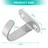 Cionyce 6 PCS Stainless Steel Screws Mount Ceiling Hooks, Brushed