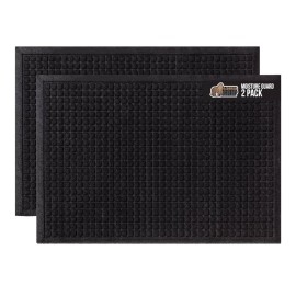 Gorilla Grip 2 Pack Gorilla Grip Front Door Mat, 35x23, Indoor Outdoor Ultra Absorbent (1439)