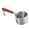 304 Stainless Steel Butter Warmer Pot 125ML Capacity Wooden Handle