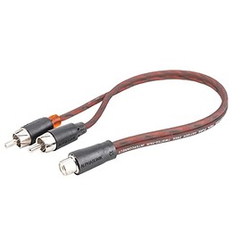 Alphasonik Premium 1 Female to 2 Male RCA Splitter Hyper-Flex RCA Interconnect Signal Patch Audio Cable with X-Radial Twist Wire Technology 100% Oxygen Free Copper Element Certified FLEX-1F2M