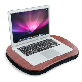 Jasenna Lap Desk,Fits up to 15.6 inch Laptop Bed Table Computer with Soft Pillow and Storage Bag,Gaming Tray and Writing Tray on Bed for Home Office(2-Dark Brown)