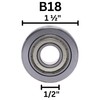 Whiteside B18 Ball Bearing: 1-1/2 Inch Outside Diameter, 1/2 Inch