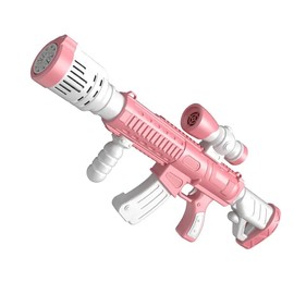 Hadis Bubble Machine Rich Bubbles-Kids Fully Automatic Gatling Bubble Gun Ergonomic Grip-Smooth Brilliant Lighting Colorful Bubbles Leak-Proof Design- Bazooka Bubble Machine-Gun Blaster (Pink)
