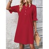 FENSACE Red Dresses for Women Casual Business Summer Graduation Dress