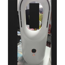 12.99" Bladeless Desk Fan - 6 Speed Modes, Rechargeable Battery Powered or USB-Powered Bladeless Fan, Quite Office fan with LED panel, Low Power Cooling Fans for Bedroom, Home, Office