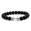 2023 Stylish high quality Men's bracelet Natural black dumbbell charm