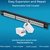 Rapink Patch Panel 24 Port Cat6 with White Inline Keystone